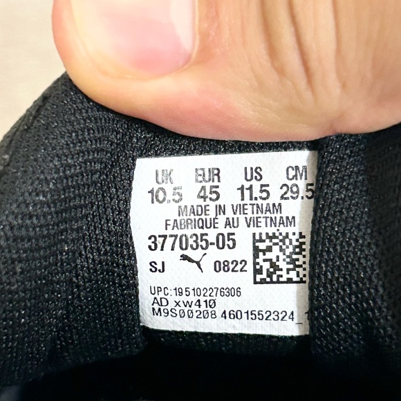 Puma Fusion Nitro Team Black/White size 11.5 MEN’S BASKETBALL SHOES - Picture 9 of 9